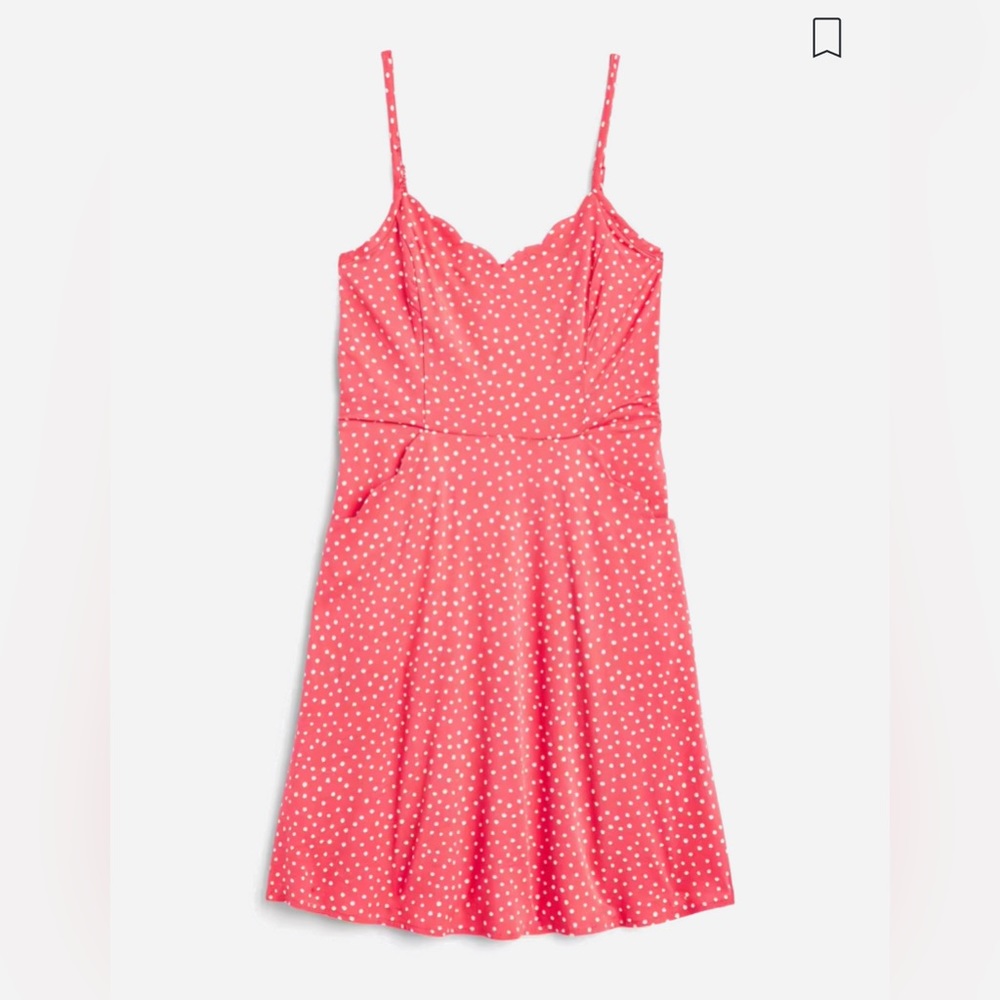 41 Hawthorn pink Beatrice Scallop Detail Dress with pockets
